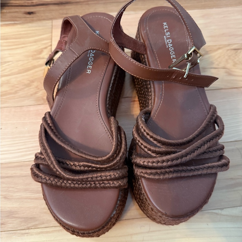 Kelsi Dagger Chocolate Brown Rope Sandals